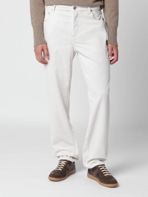 Brunello Cucinelli Ice-coloured corduroy trousers