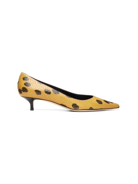 JIMMY CHOO Brown & Beige Amelia 35 Spotty Heels