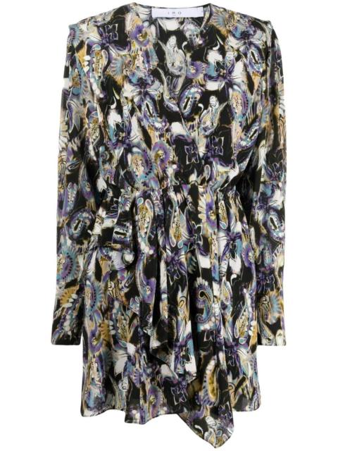 IRO graphic-print long-sleeve dress