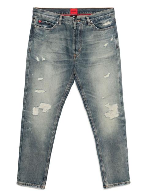 HUGO Distressed Vintage-Wash Denim