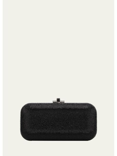 JUDITH LEIBER Long Slide Crystal Minaudiere
