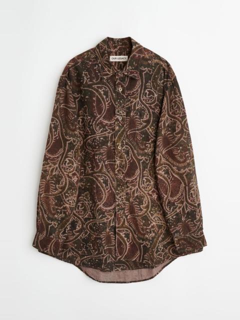 Our Legacy Vast Shirt Overdyed Snake Paisley Print