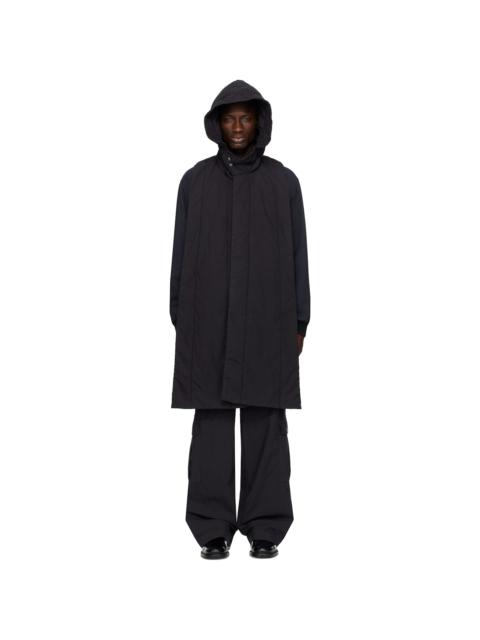 Dries Van Noten Navy Hooded Cotton Vest