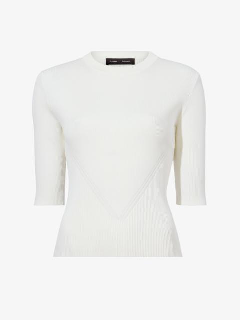 Proenza Schouler Clean Viscose Short Sleeve Top
