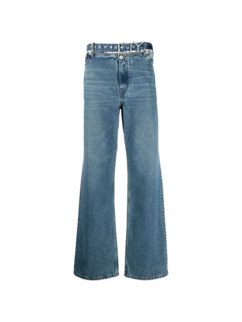 Evergreen mid-rise wide-leg jeans