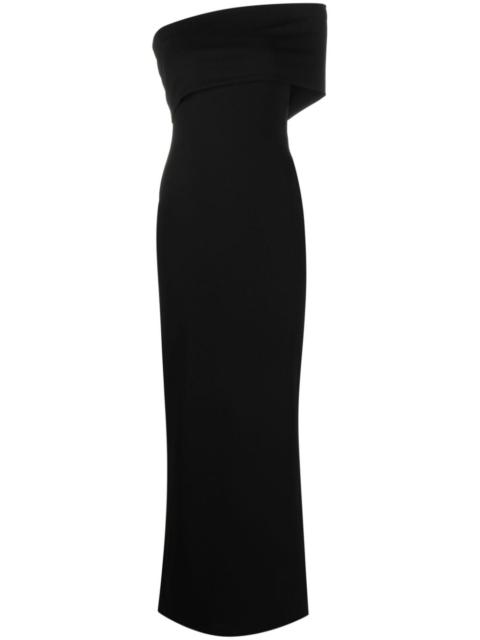 SOLACE LONDON Lana one-shoulder maxi dress