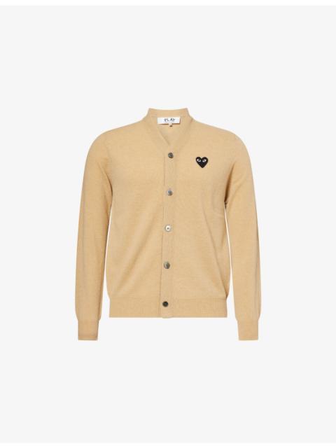 Comme des Garçons PLAY V-Neck Black Heart Wool Knit Cardigan