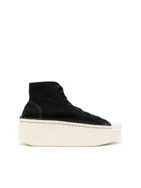 Y-3 lace-up platform sneakers