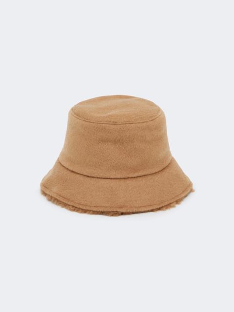 Max Mara Reversible camel and Teddy fabric cloche hat - CAMEL