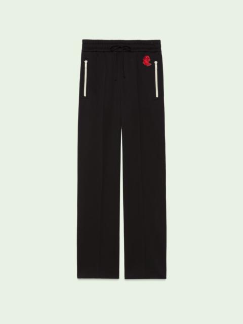 GUCCI Jersey pants with embroidery