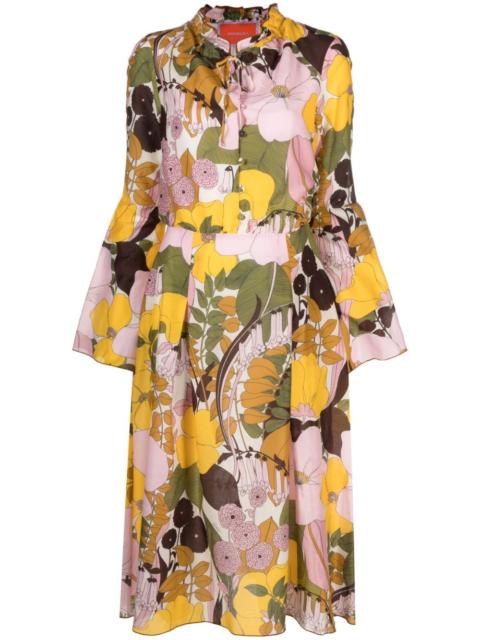 La DoubleJ Casanova floral-print midi dress