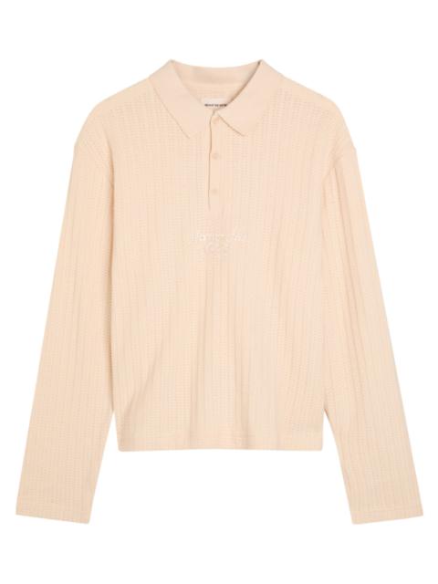 HONOR THE GIFT Honor The Gift Logo-embroidered Open-knit Polo