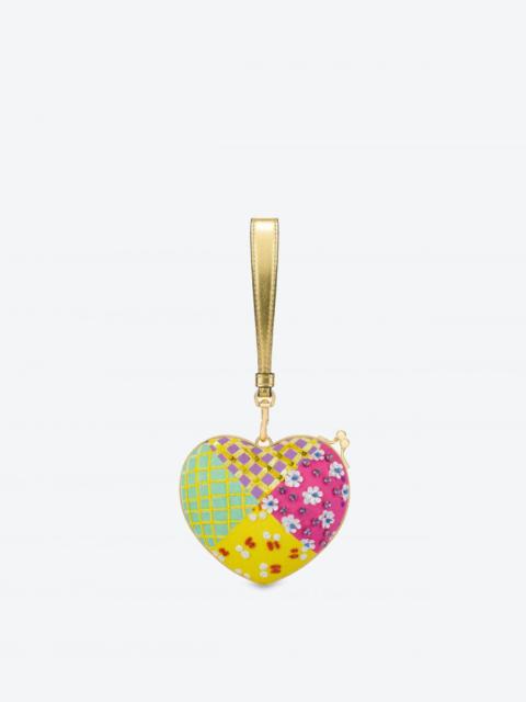 Moschino PATCHWORK EMBROIDERY HEART BAG