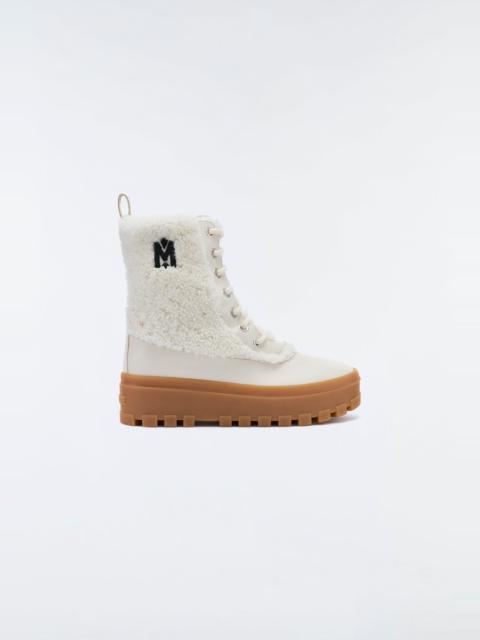 Mackage＊マッカージュ＊CONQUER shearling ankle boot＊ブーツ White Conquer Boots by MACKAGE on Sale