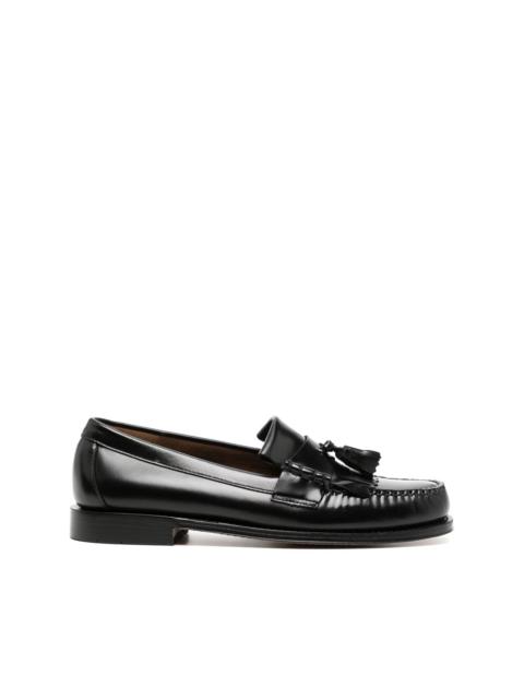 G.H.BASS flat sole leather loafers