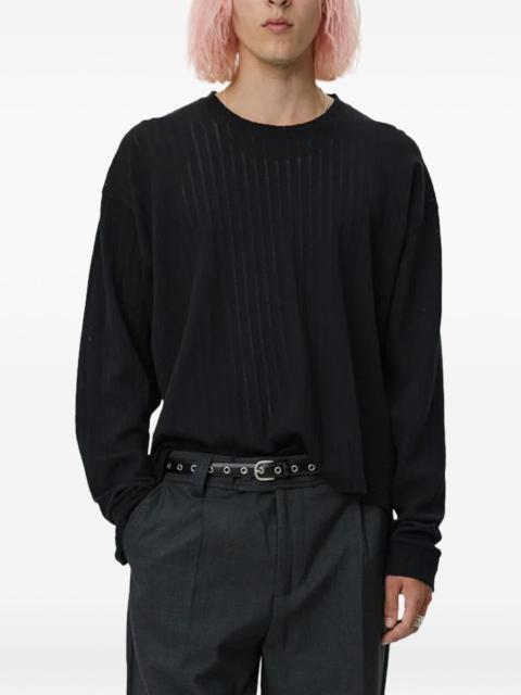 mfpen lace stripe T-shirt