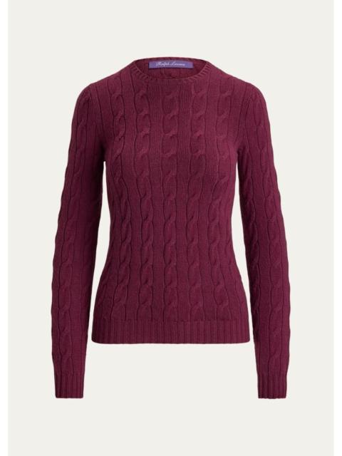 Ralph Lauren Cable-Knit Cashmere Crewneck Sweater