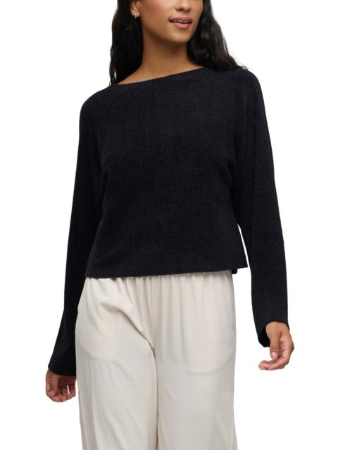 Barefoot Dreams barefoot dreams CozyChic Ultra Lite® Rib Dolman Shirt in Black