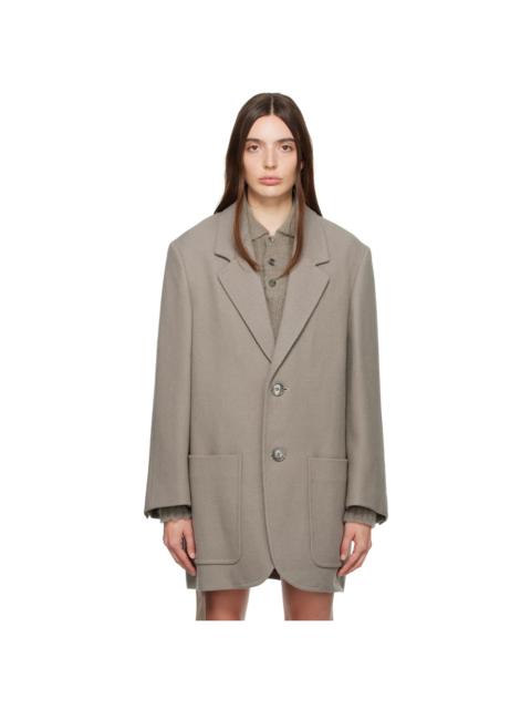 AMI Paris 단일 브레이스트 코트