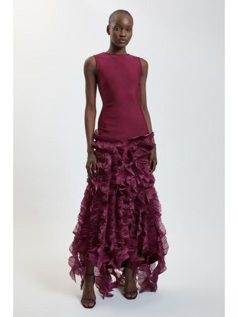 KAREN MILLEN Texture Figure Form Bandage Knit Gown