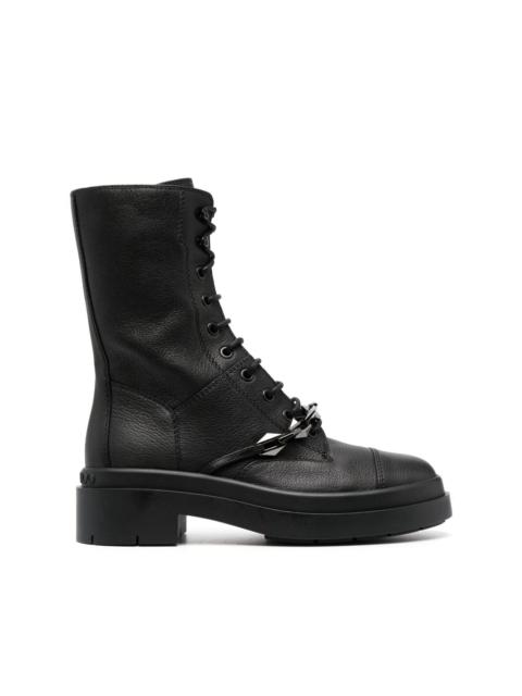 JIMMY CHOO Nari grained-texture leather boots