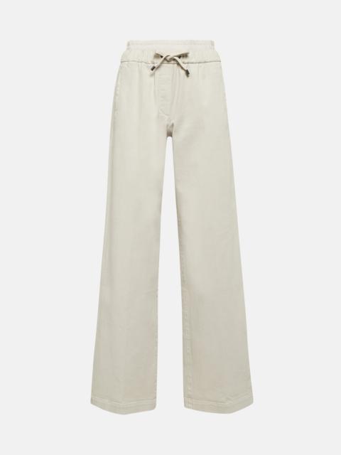 Brunello Cucinelli High-rise wide-leg jeans