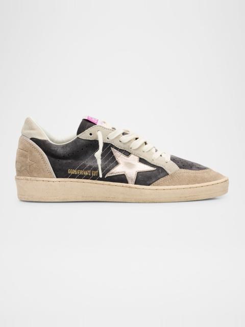 Golden Goose Ball Star Mixed Leather Low-Top Sneakers
