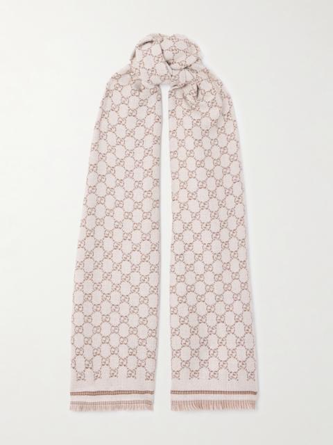 GUCCI Wool-jacquard Scarf