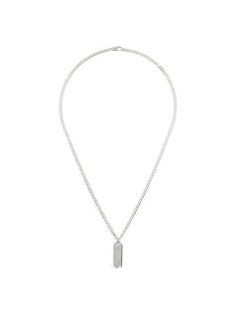 GUCCI Silver Diagonal Interlocking G Necklace