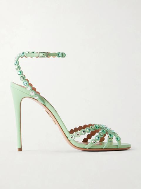 AQUAZZURA Tequila 105 Embellished Leather Sandals