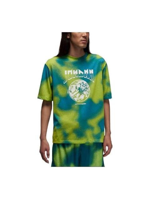 Jordan Air Jordan Basketball Wear Short Sleeve T-Shirt 'Green Blue' FB7449-441
