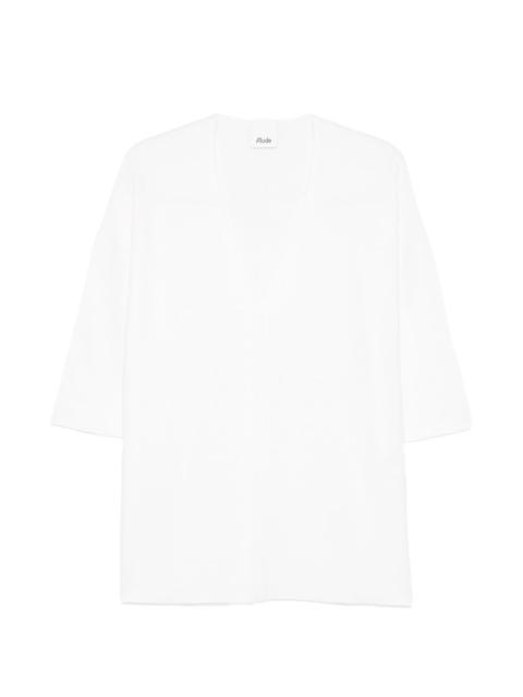 Allude square neck pullover