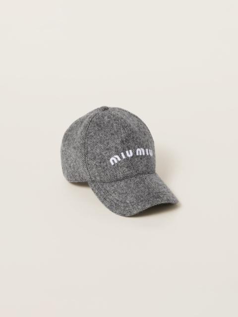 Miu Miu Chevron wool baseball cap