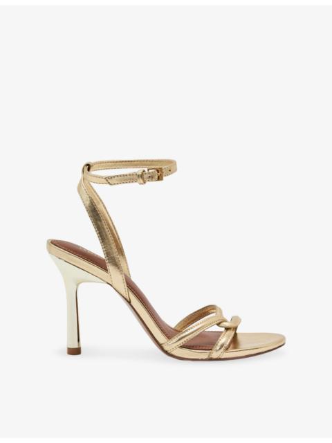 REISS Annabelle Leather Heeled Sandals
