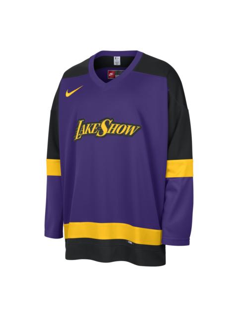 Jordan Air Jordan Los Angeles Lakers City Edition NBA Hockey Jersey Asia Sizing 'Field Purple Black Amarill