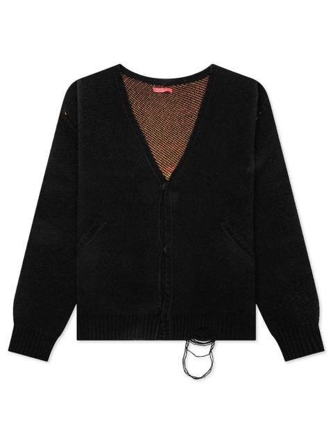 MEMBERS OF THE RAGE OVERSIZE CARDIGAN - BLACK