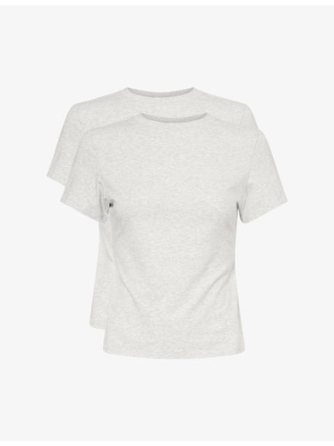 SKIMS Round-Neck Pack-of-Two Stretch-Cotton T-Shirt