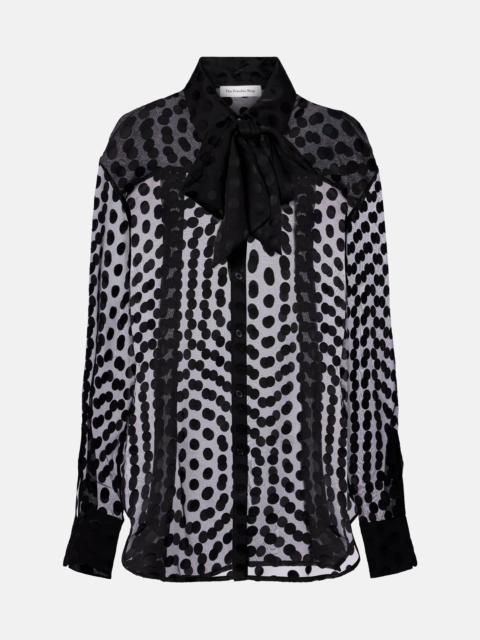 The Frankie Shop Peri polka-dot sheer shirt
