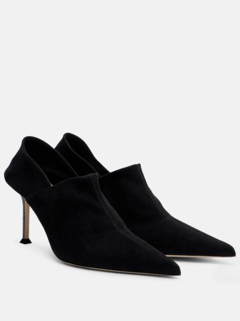 CHRISTEN Helix 75 suede pumps