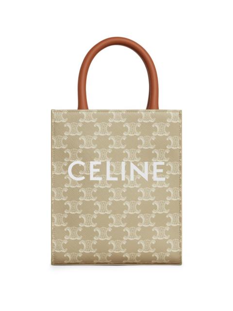 CELINE Mini vertical cabas in Triomphe canvas and calfskin