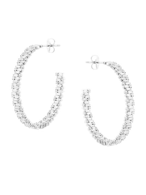 SUZANNE KALAN Diamond Baguette Hoops - 45m