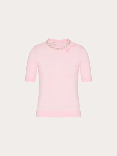 Valentino EMBROIDERED WOOL SWEATER