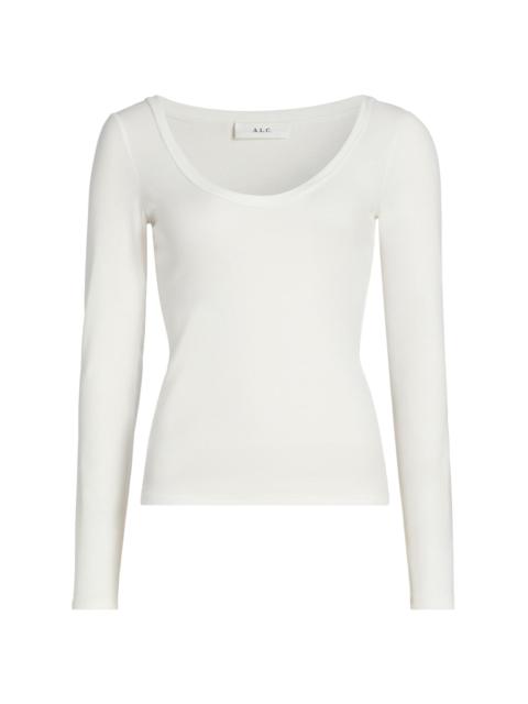 A.L.C. Women's Nala Long-Sleeve T-Shirt - Ivory