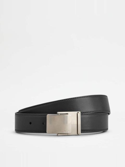 Tod's BELT IN LEATHER - BLACK