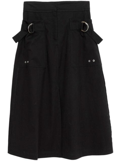 3.1 Phillip Lim D-ring buckle A-line midi skirt