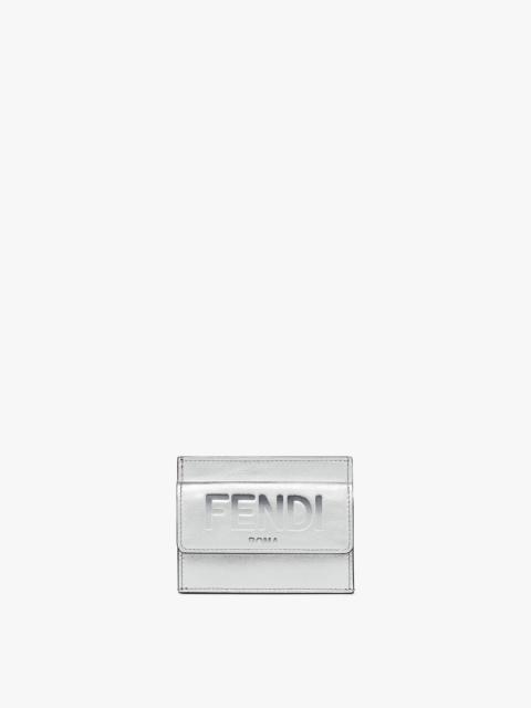 FENDI Silver leather cardholder