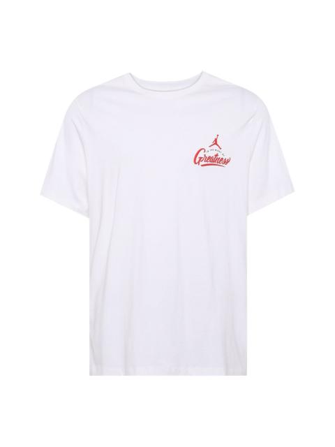 Air Jordan Man Back Print Basketball Short Sleeve Men White CI0079-100