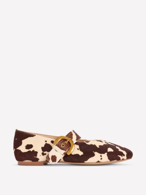 BODEN Kylie Flat Buckle Mary Janes-Brown/Ivory