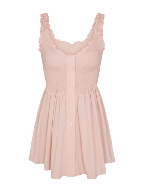 SKIMS Skims Smocked Poplin Mini Dress