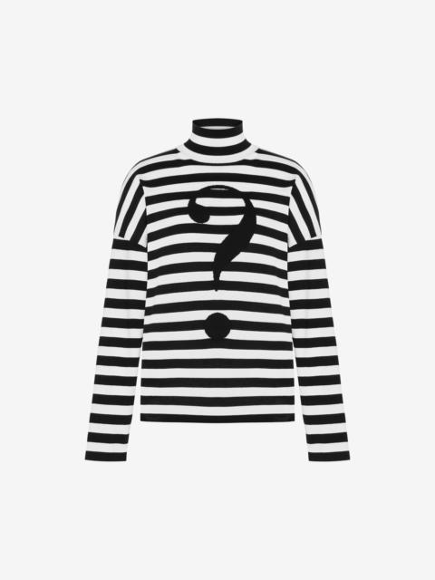 HOUSE SYMBOLS !? STRIPED TURTLE-NECK SWEATER